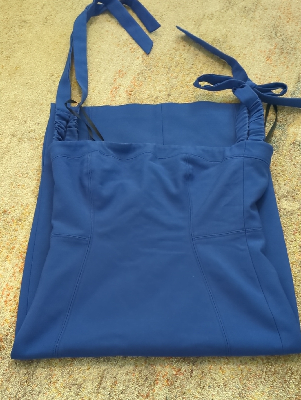 Royal Blue Halter Dress with Tie Straps